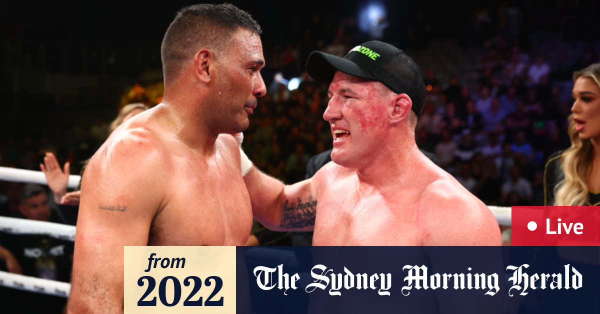 Paul Gallen fight LIVE updates Justin Hodges Ben Hannant results